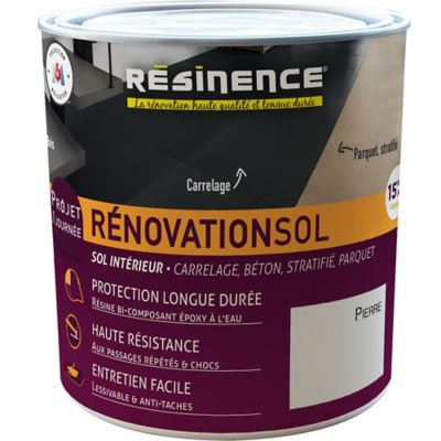 Résine de rénovation sol bi composante époxy Résinence pierre 300ml