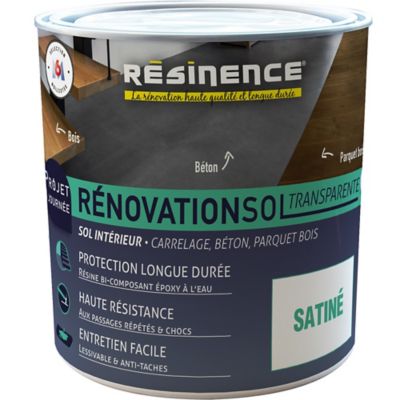 Résine de rénovation sol bi composante époxy Résinence transparent 300ml