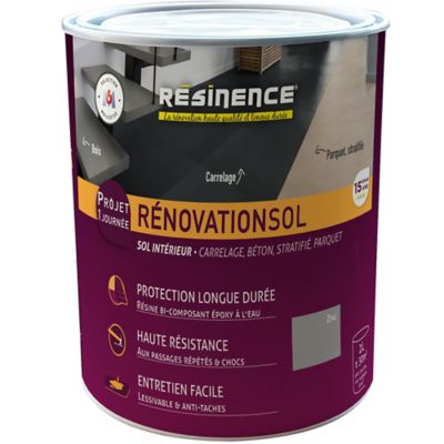 Résine de rénovation sol bi composante époxy Résinence zinc 2L