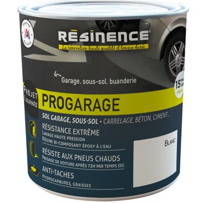 Résine de rénovation sol pro Résinence garage blanc 300ml