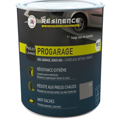 Résine de rénovation sol pro Résinence garage zinc 2L