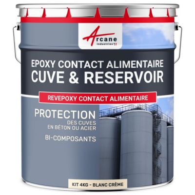Resine Epoxy pour CONTACT ALIMENTAIRE - REVEPOXY CONTACT ALIMENTAIRE Blanc Crème - 4 kg - ARCANE INDUSTRIES