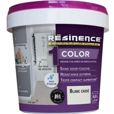 Résine multisupports Résinence Color blanc cassé satin 0,5L