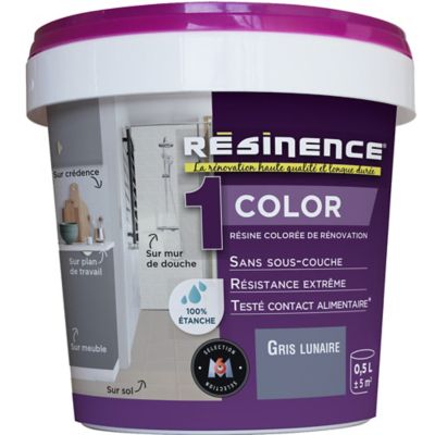 Résine multisupports Résinence Color gris lunaire satin 0,5L