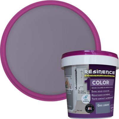 Résine multisupports Résinence Color gris lunaire satin 250ml