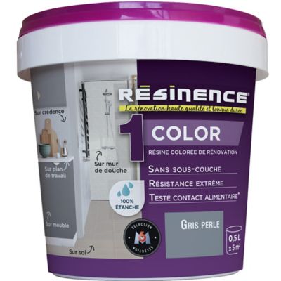Résine multisupports Résinence Color gris perle satin 500ml