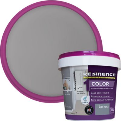 Résine multisupports Résinence Color gris perle satin 500ml