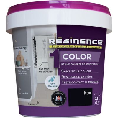 Résine multisupports Résinence Color noir satin 500ml