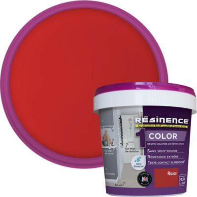 Résine multisupports Résinence Color rouge satin 500ml