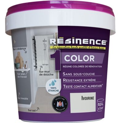 Résine multisupports Résinence Color satin ivoirine 500ml