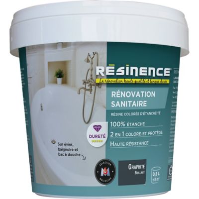 Résine sanitaire Résinence graphite brillant 0,5L