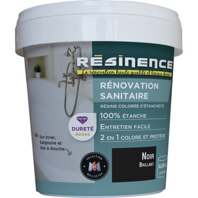 Résine sanitaire Résinence noir brillant 0,25L