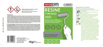 Soloplast Résine EPOXY R123 et Durcisseur R614 - Kit de 1 kg