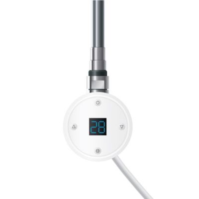 Resistance electrique radiateur avec thermostat écran LCD en acier blanc 300 W