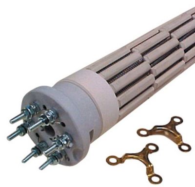 RESISTANCE STEATITE 2400W TRI  Diam. 52  Long. 440  CHAUFFE-EAU