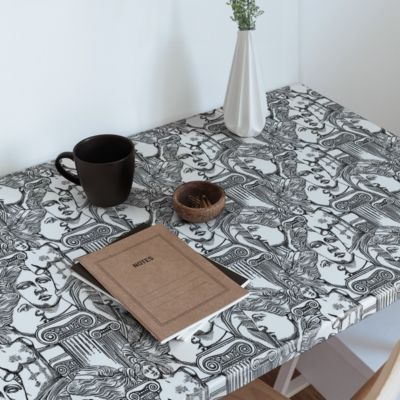 Revêtement Adhésif Pour Meubles Wallfluent 100x50 cm Motif Ancien Découpe Facile, Rénovation Intérieure,