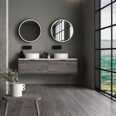 Revêtement de sol à clic en PVC ML-Design 3,08m²/14 planches 122x18cm gris chêne windswell hickory