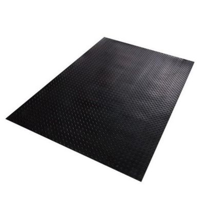 Revêtement de sol en caoutchouc Avec structure quadrillée 150 x 100 cm - Floordirekt
