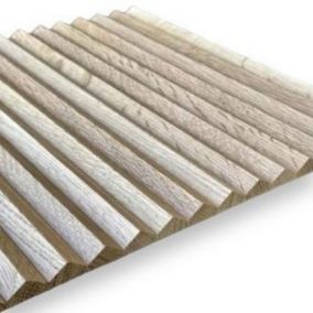 Revêtement mural flexible effet 3D Pyramide Palilleria en bois de chêne naturel 300X2400 mm (0.72 m2/carton)