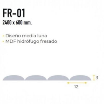 Revêtement Mural Flexible Palilleria Effet 3D Hydrofuge MDF 600X2400 MM (1,44 m2/carton)