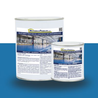 Revêtement peinture sol laque époxy sécurité marquage Kit de 1 Kg Bleu Handicap RAL 5012 - REVET15 - MATPRO