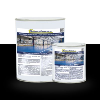 Revêtement peinture sol laque époxy sécurité marquage Kit de 10 Kg Noir - REVET15 - MATPRO