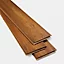 Revêtement de sol contrecollé clipsable en bambou GoodHome Pattaya finition vernis mat coloris marron l.13 x ép.1 cm