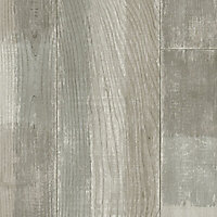 Revêtement sol Iconik Life patched wood gris 4m Tarkett