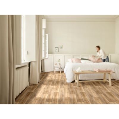 Revêtement sol PVC Novo imitation parquet chêne clair 2m (vendu au m²)