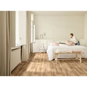 Revêtement sol PVC Novo imitation parquet chêne clair 2m (vendu au m²)