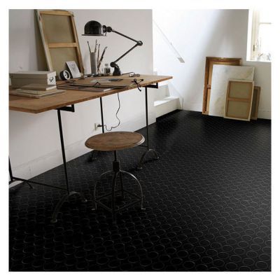 Revêtement sol PVC Tarkett Authentic Pastille noir 2m (vendu au m²)