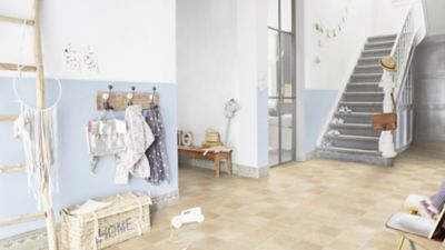 Revêtement sol PVC Tarkett Pluton effet carrelage 4m (vendu au m²)
