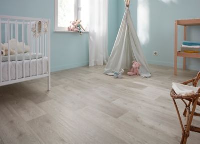 Revêtement De Sol Vinyle PVC TURIN, Effet Chêne Blanc, Largeur 2m, Vendu Au Mètre - Neuf