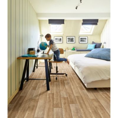 Revêtement sol PVC Trento imitation parquet chêne moyen 4m (vendu au m²)