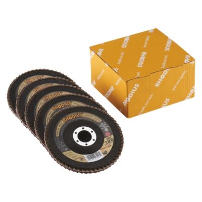 Rhodius Pack de 5 - Disque à lamelles - TOPLINE - JUMBO SPEED PACK - 125 X 22,23mm - Grain 60