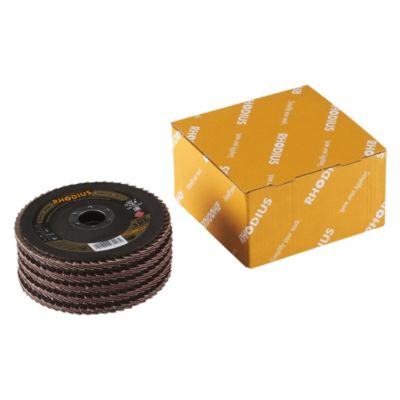 Rhodius Pack de 5 - Disque à lamelles - TOPLINE - JUMBO SPEED PACK - 125 X 22,23mm - Grain 60