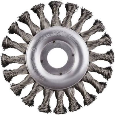 Rhodius SRBZ Brosse ronde extrafine 115 mm pour meuleuse d'angle, arbre 12 mm, longueur 23 mm
