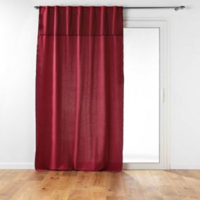 Ridea passant cachevolants en coton 140 x 240 cm Mistraline Bordeaux