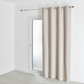 Rideau 100% occultant  - Effet chiné (140x180 cm - Beige)