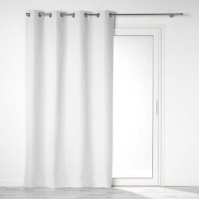 Rideau 100% occultant en microfibre (140x260 cm - Blanc)