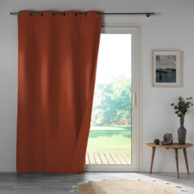 Rideau 100% occultant en microfibre (140x260 cm - Terracotta)