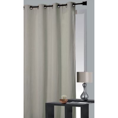 Rideau 100 % occultant et isolant aspect Velours (140x260 cm - Beige)