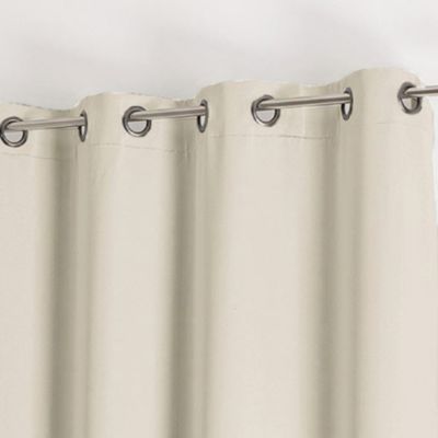 Rideau 100% Occultant Ignifugé M1 Non Feu Ecru (240x260 cm - Ecru)