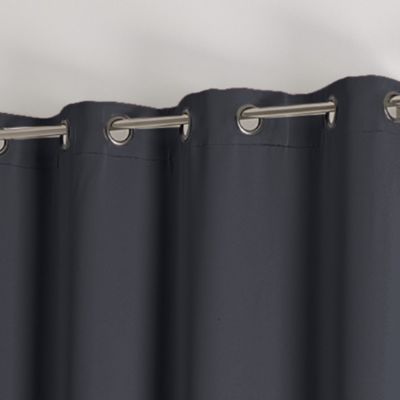 Rideau 100% Occultant Ignifugé M1 Non Feu Gris (240x260 cm - Gris clair)