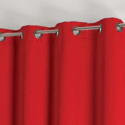 Rideau 100% occultant Ignifugé M1 Non Feu Piment (140x260 cm - Rouge Orangé)