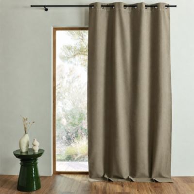 Rideau 100% occultant thermique phonique chiné MIDNIGHT (135x260 cm - Kaki)