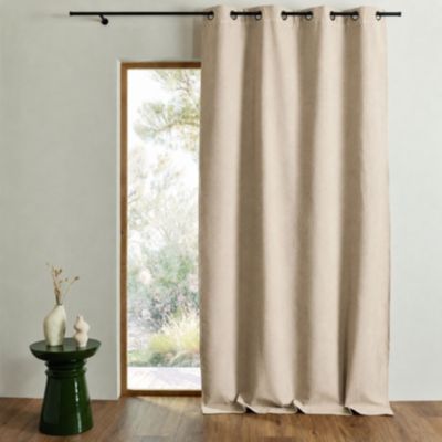 Rideau 100% occultant thermique phonique chiné MIDNIGHT (135x260 cm - Naturel)