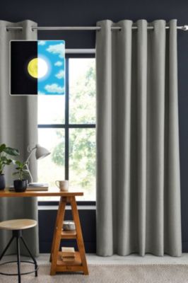 Rideau 140 x 280 cm OBSCURE Gris clair