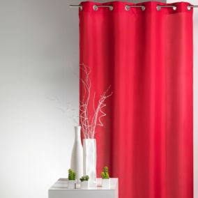 Rideau 80 % Occultant Uni (135x260 cm - Rouge Orangé)