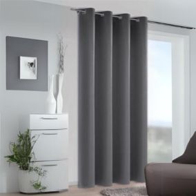 Rideau 80% Occultant Uni (140x245 cm - Gris anthracite)